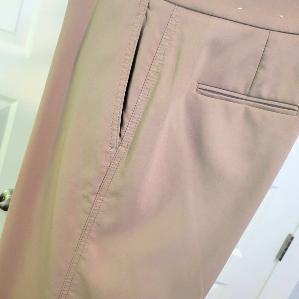 Ann Taylor Khaki Wide-Leg Crop Pants, Size 8 Petite